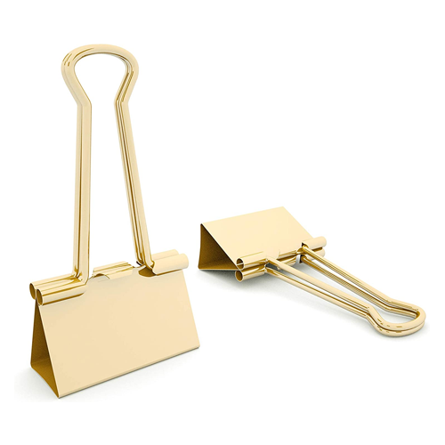 Gold Binder clips 19mm