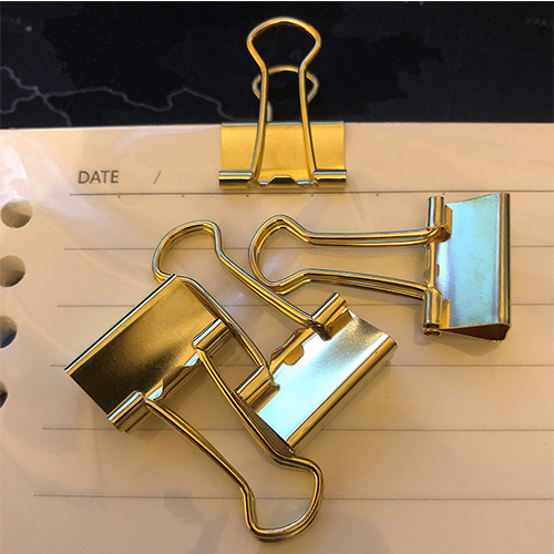 Gold Binder clips 19mm