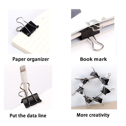 black Binder clips 1.6inch