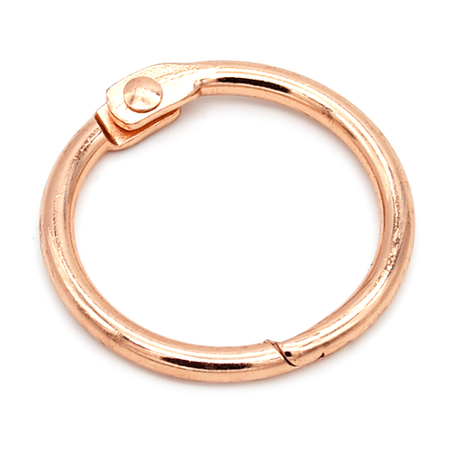 Metal binder ring Rose gold