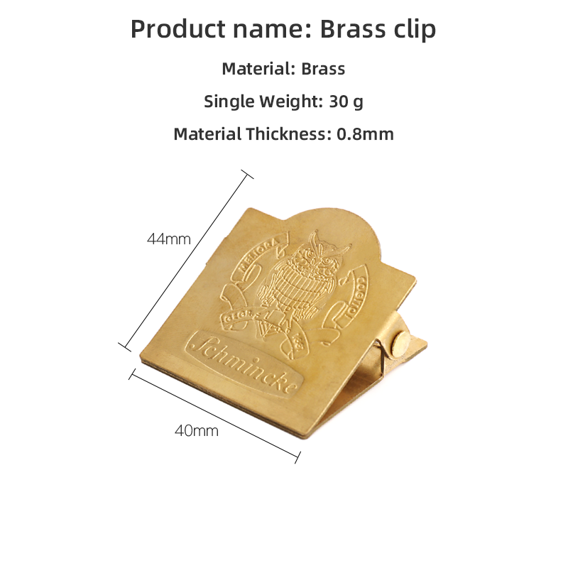 Sales customized logo TN brass clip Cute puppy Pure copper pocket clip Metal drawing board clip sketch board binder