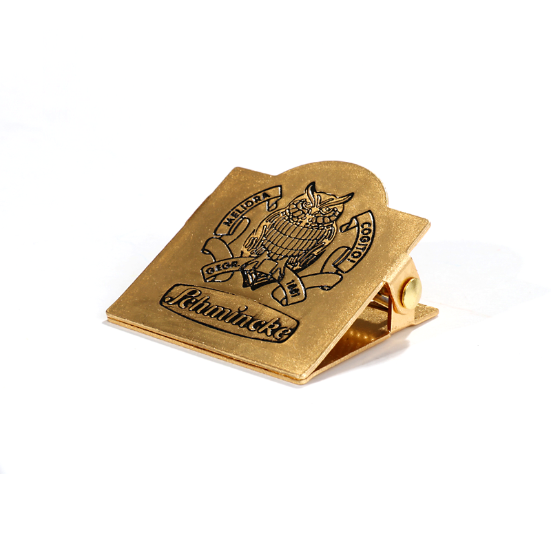 Sales customized logo TN brass clip Cute puppy Pure copper pocket clip Metal drawing board clip sketch board binder