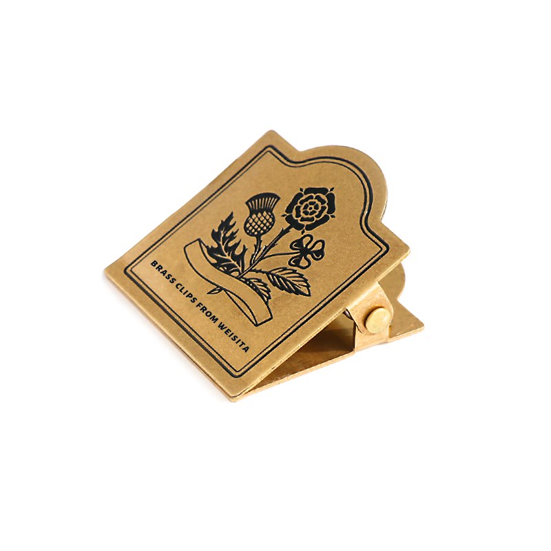 Custom Chicken Series Brass Clip Coffee with Hand Gift High Quality Metal Scrapbook Clip for notbook