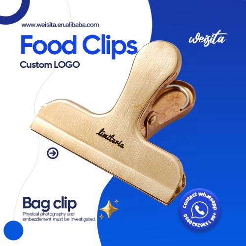 Stainless steel Gold Chip clip 78mm