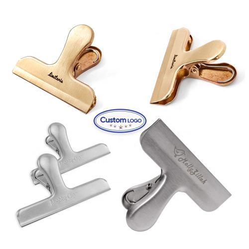 Stainless steel Gold Chip clip 78mm